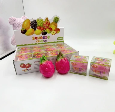 Dragon Fruit Squishy - Clay & Building Block Filling