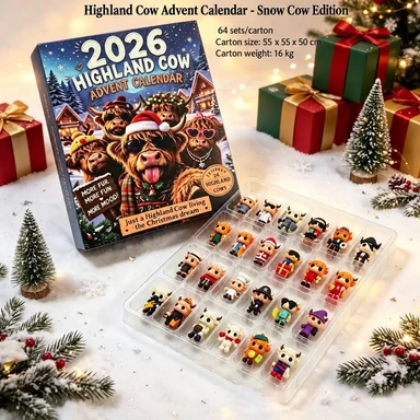 Highland Cow Advent Calendar - Snow Cow Edition
