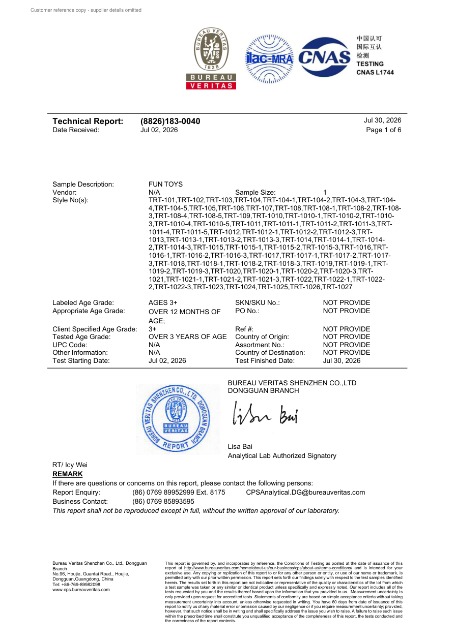 First page of PAHs and cadmium report 8826 183 0040